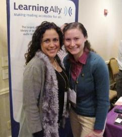 AET President Jeanette Rivera, left, with Kara Scanlon, dyslexic graduate student who is studying to become an educational therapist