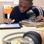 Sovereign Avenue School student using Learning Ally audiobooks.