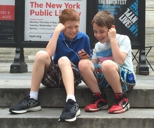 boys listening to audiobooks